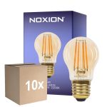 Confezione Multipack 10x Noxion Lucent Lustre LED E27 Filamento Ambra 4.5W 400lm - 822 Bianco Molto Caldo | Dimmerabile - Sostitutiva 35W